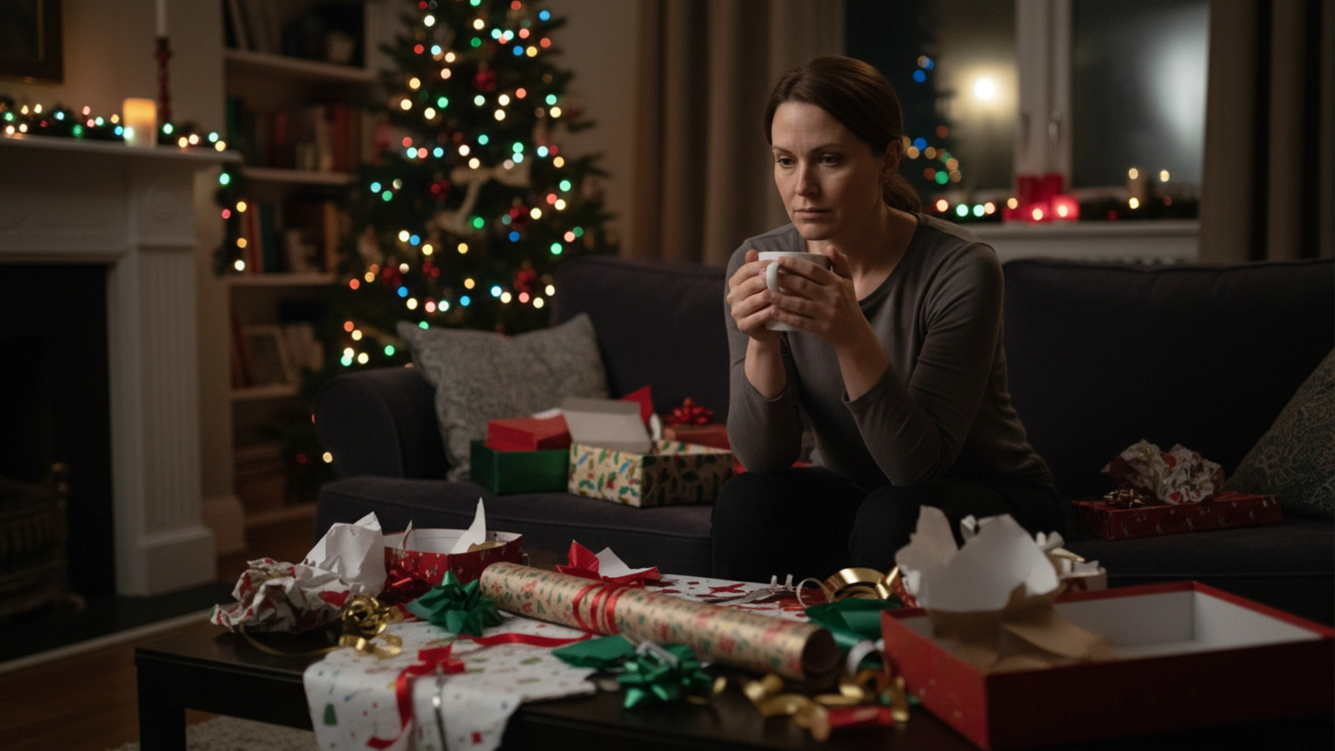 Eating alone after holiday meal